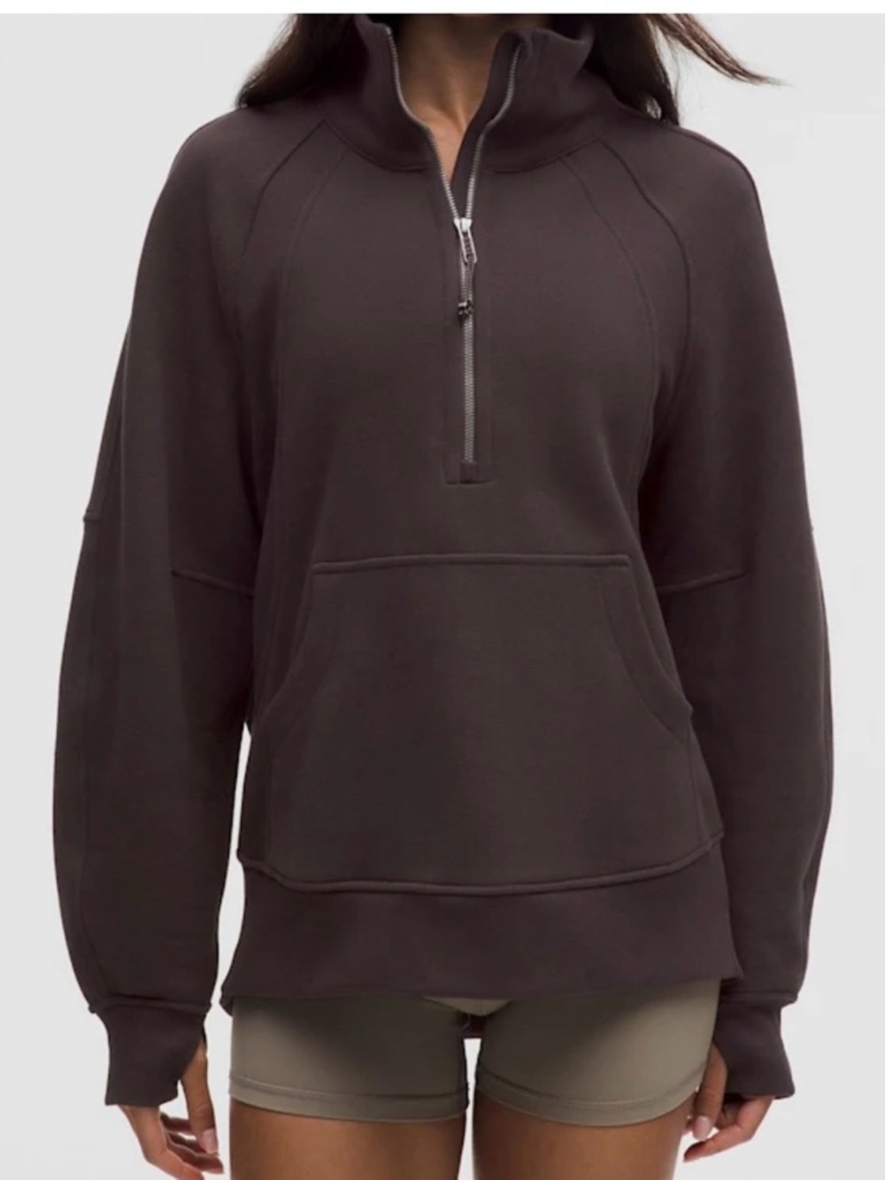 Lululemon Oversized Funnel Neck Zip Long Sequoia size XS/S